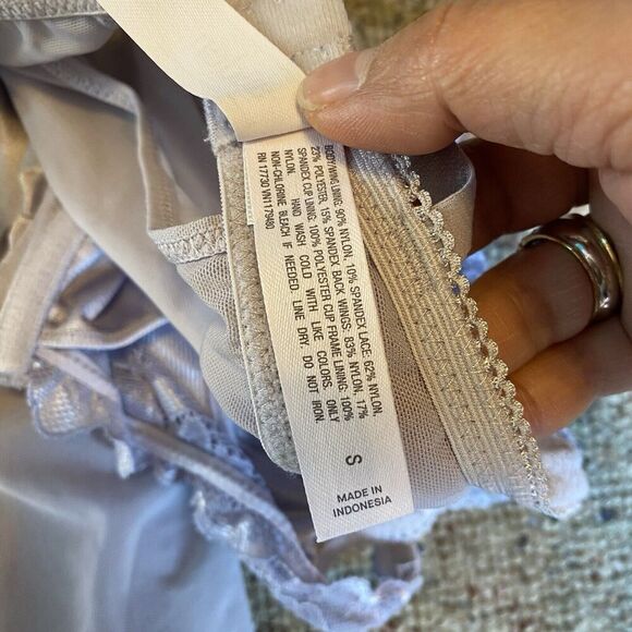 Auden Intimates Purple Lace Mesh Babydoll Chemise Nightie Lingerie Sexy Fairy S - Picture 3 of 12